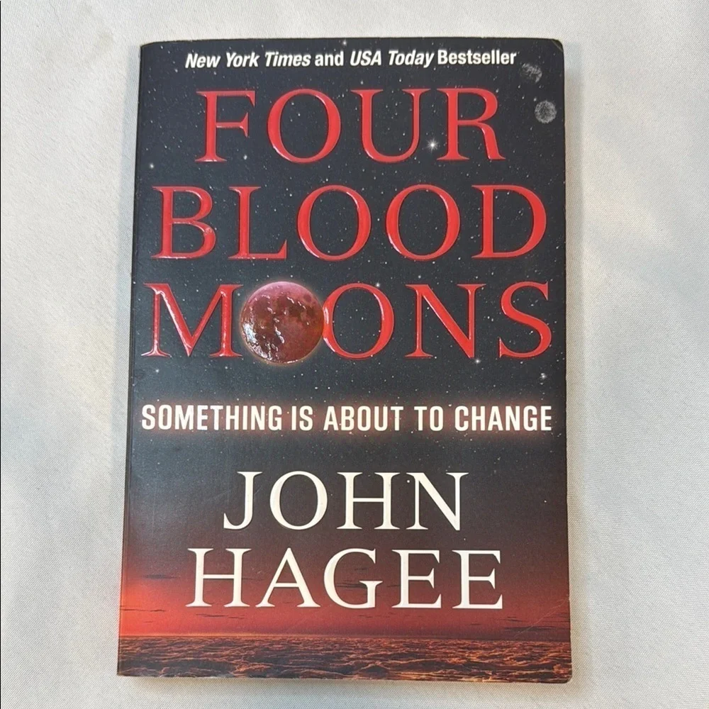 Four Blood Moons book by John Hagee, Religious Prophecy, Biblical Studies, used